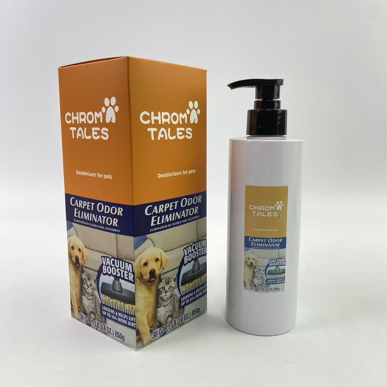 CHROMA TALES Deodorizers for pets,Pet Odor and Stain Eliminator - 30 oz ACTIVE Enzyme Cleaner for Dog & Cat Urine, Stain Remover Spray for Carpet