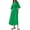 Green, variant on Sngxgn Dresses for Women Front Tie Cap Sleeves V Neck Midi Bodycon Dress(Green,S)