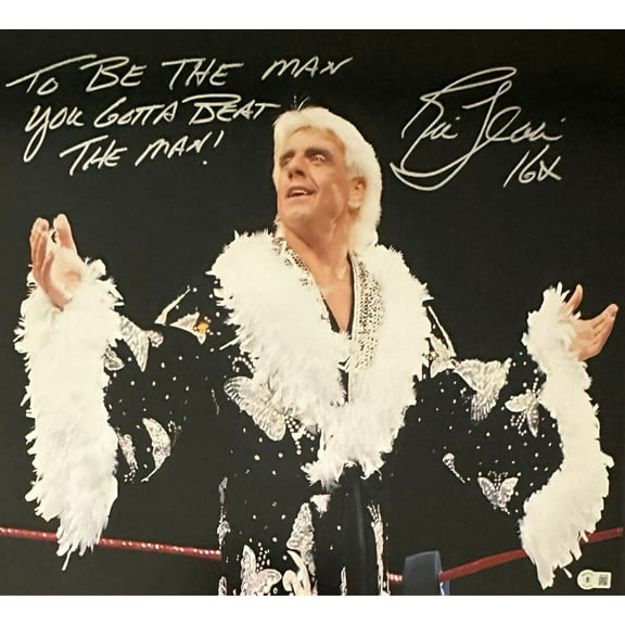 Ric Flair Signed Autographed 18x20 Photo Beckett Authenticated To Be The Man #1