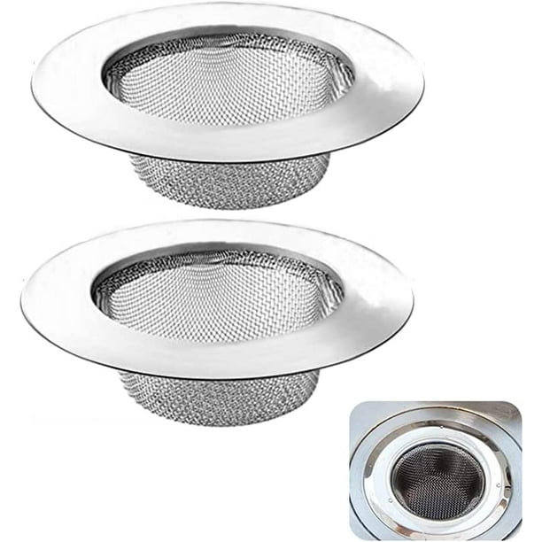 Paquete de 2 filtros de drenaje Filtro de drenaje de acero inoxidable Filtro de drenaje Colador de fregadero de ducha Colador de fregadero Colador de fregadero para bañera de ducha Cocina JFHHH pequeña