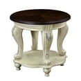 thumbnail image 6 of 22" Beige And Round Side Table, Solid Wood With Shelf For Living Room, Easy Assembly Process, Heat- Veneer, Safe Rounded Corners End Table Shelf, Color, Area, To Assemble, Protected, 6 of 6
