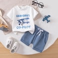 thumbnail image 2 of TOWED22 Infant Baby Boy Outfits 2pcs Round Neck Short Sleeve Shirt Casual Pocket Shorts Truck Graphic Clothes(White,18-24 M), 2 of 9