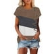thumbnail image 2 of Camiseta de Manga Corta de las Mujeres de Cuello Redondo de Impresión Casual Top de las Señoras, Poliéster Ligero para el Hogar Diario Y Cómodo, 2 of 9