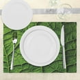 thumbnail image 3 of Ambesonne Green Place Mats Set of 4, Forest Tree Leaf Texture, Standard Size, Dark Green, 3 of 6