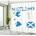 thumbnail image 4 of Ambesonne Scotland Shower Curtain, Country Map and the Flag, 69"Wx70"L, Cobalt Blue White, 4 of 4