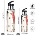 thumbnail image 2 of Yayeee 20oz Insulated Water Bottle Double Wall Stainless Steel with Flip Straw Lid, Retro Christmas Forest, 2 of 7