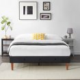 thumbnail image 2 of VECELO Upholstered Platform Bed Frame Mattress Foundation/Strong Wood Slat Support, Black, King Size, 2 of 8