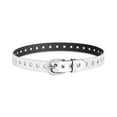 thumbnail image 2 of DKNY | Spazzolato Patent Leather Belt | Silver, 2 of 4