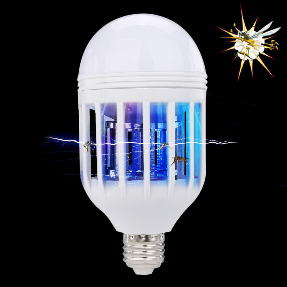 LED Bulb electric Anti-Mosquito Insect Zapper Fly Moth Killer E27 15W Light lamp 