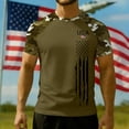 thumbnail image 3 of Men's Patriotic USA Flag Independence Day Shirt American Flag Vertical Graphic Tee, 3 of 5