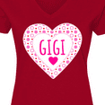 thumbnail image 4 of Inktastic Gigi Pink Valentine Hearts Women's V-Neck T-Shirt, 4 of 5