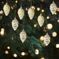 thumbnail image 1 of 8 piezas de adornos colgantes de piña para de Navidad, adornos decorativos colgantes, bolas de Navidad, adornos para cumpleaños, corona para el, 1 of 8