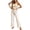 Beige, variant on Xaqiouau Women Cute Floral Pajama Set Cami Tank Top and Pants 2 Piece Lounge Set Lace Trim Sleepwear Casual Home Outfit
