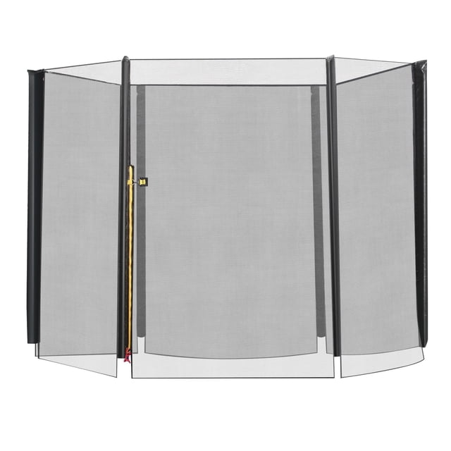 Soozier Filet d'Enceinte Rond de 8 Pi pour Trampoline, Filet de Sécurité de Rebond Extérieur de Remplacement pour 6 Poteaux, Noir