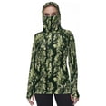 thumbnail image 2 of Xdegoge Women's Forest Terrain Camo Performance Fishing Hoodie UV Protection Long Sleeve Sun Shirt Moisture Wicking Athletic Tops Hunting Gear, 2 of 7