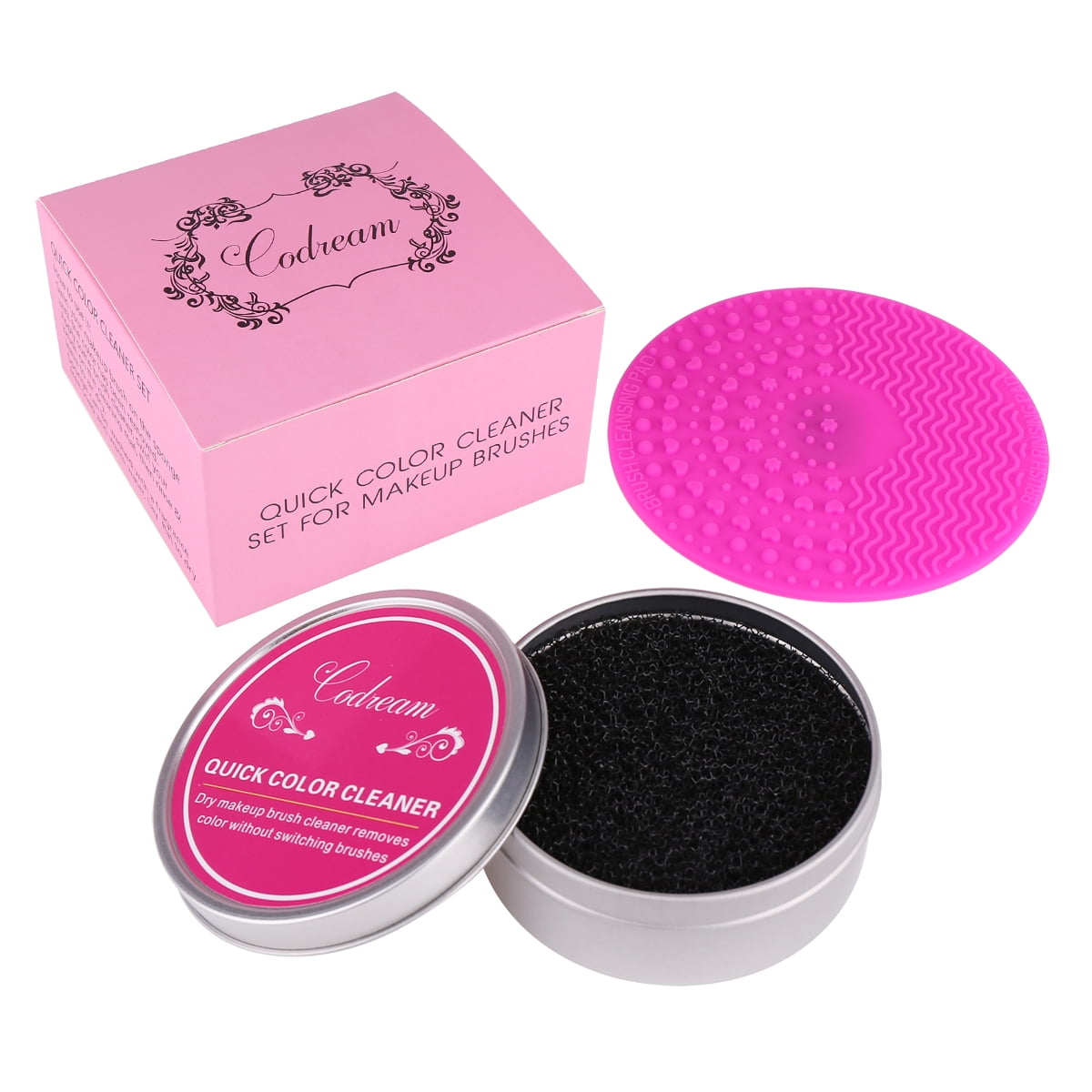 Makeup Brush Cleaner, Brush Egg Make up Brushes Color Removal Cleaning Sponge Kit Cosmetic Clean Tools