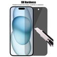 thumbnail image 6 of UZWZW For iPhone 15 Plus (6.7") (3 Pack) Anti Spy Tempered Glass Privacy Screen Protector and (3 Pack) Camera Lens Protector, 6 of 9