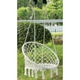 thumbnail image 3 of Round Hanging Hammock Cotton Rope Macrame Swing Chair for Indoor and Outdoor, 3 of 5