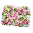 thumbnail image 3 of Panel de flores artificiales de seda rosa para pared, para Navidad, bodas y fiestas. Verde, 3 of 7