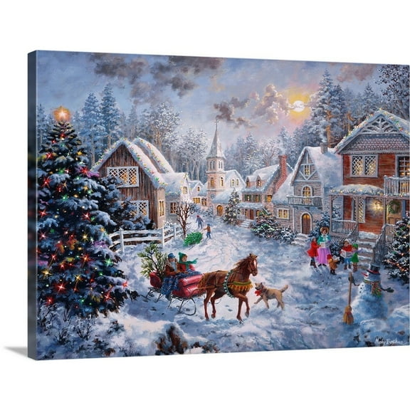 Great BIG Canvas Holiday Landscapes Painting Contemporary