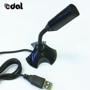 Hight Quality Studio Speech Mini USB Microphone Stand Mic with Holder for Microfono Computer Microphones For PC Laptop Mikrofon S2,Black