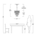 thumbnail image 4 of The Lighting Store Paula 4-Light Glossy Bronze Finish Chandelier with Natural White Shell - 20.5 inches in diameter x 21.7 inches H, 4 of 5