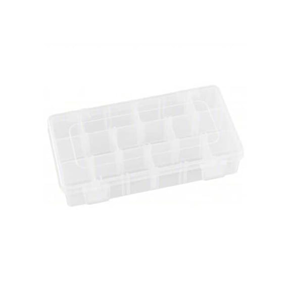 Adjustable Compartment Box with 3 to 18 compartments, Plastic, 1 1/2 in H x 3-5/16 in W