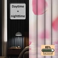 thumbnail image 3 of Pink Rose Fantasy Blackout Curtains for Bedroom/Living Room, Pinch Pleated Black Out Curtains, Elegance Floral Romantic Reflection Room Darkening Window Drapes with Hooks 2 Panels, 59"x70", 3 of 8