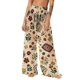 thumbnail image 2 of Pantalones de playa de gasa ligeros para mujer con protección solar, pantalones anchos de estilo bohemio estampados, blusa para mujer, 2 of 7
