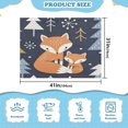 thumbnail image 3 of 31"x41" Super Soft Blanket with Double Layer Dotted Backing Cozy Dotted Fleece Blanket for 6M-5Y, Red-fox Printed, 3 of 8