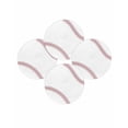 thumbnail image 7 of 15 Inch Round Placemats Set of 4, Baseball Non Slip Heat Insulation PP Table Mats, Modern Minimalist Red Lines Washable Place Mats for Kitchen Dining Party Table Decor, 7 of 7