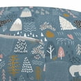 thumbnail image 3 of Forest Pouf Cover with Zipper, Pattern with Bunny Polar Bear Forest Elements and Hand Drawn Shapes Hipster Art, Soft Decorative Fabric Unstuffed Case, 30" W X 17.3" L, Multicolor, by Ambesonne, 3 of 5