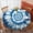 Blue And White, variant on Blue and White Tie Dye Pattern Round Tablecloth 70"x70", Wrinkle Resistant Wipeable Table Cover for Kitchen Dining Room Picnic Patio and Party