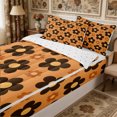 thumbnail image 2 of Manfei Vintage Floral Blossom Zipper Twin Comforter Sets with Fitted Sheet and 2 Pillowcases,Groovy Flowers Zipper Bedding Set,Reversible, 2 of 7