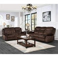 thumbnail image 6 of Global Furniture USA Domino Coffee Faux Leather Power Console Reclining Loveseat, 6 of 6