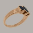 thumbnail image 3 of LBG British Made 9k Rose Gold Natural Sapphire Womens Anniversary Ring - 33 size options - Size 5, 3 of 6