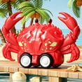 thumbnail image 3 of TOYOUME Pull Back Crab Toy, Friction Powered, 1 Count, 5.12 x 3.15 Inch, for Toddlers, Red, 3 of 6