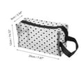 thumbnail image 2 of 1 Pc Mesh Flocking Heart Pattern Makeup Bag for Vacation Business White Mesh Fabric, 2 of 6