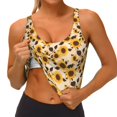 thumbnail image 3 of Pofeuu Vintage Plaid Cute Sunflower Print Sports Bra for Women Sexy Vest Yoga Running Gym Fitness Crop Bras Tops-Medium, 3 of 8