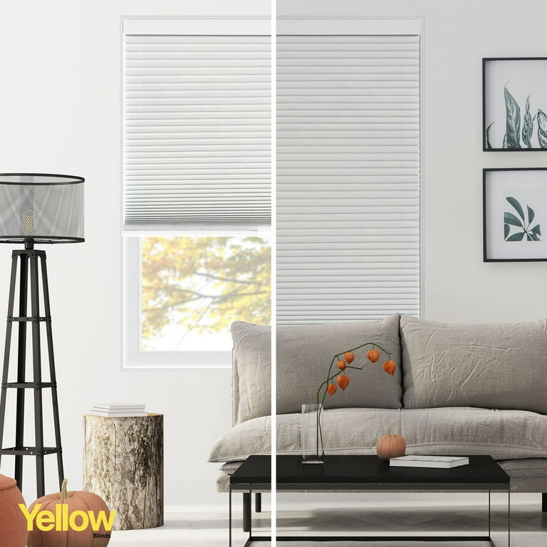 ◆ニチベイ◆ウッドブラインド◆W1220×H920◆O-2506BL7◆ Yellow Blinds Cordless Light Filtering Honeycomb Cellular Shade