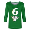 thumbnail image 4 of Birdeem Blouses Décontractées pour Femmes, Manches 3/4, Col Rond, Chandail, Haut Imprimé, Blouse Mode, 4 of 5