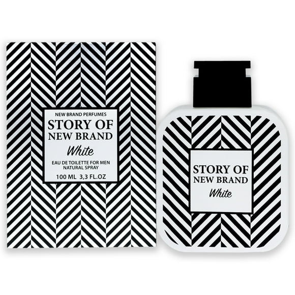 Story Of New Brand Blanc par New Brand pour Homme - Vaporisateur EDT de 3,3 oz