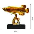 thumbnail image 6 of deevoka Statue Gold Figurine Sculpture Ornament for Porch Living Room, 6 of 6