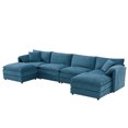 thumbnail image 3 of Modern U Shape Modular Sectional Sofa Couch With Movable Ottomans and Pillows for Living Room Apartment Office, 3 of 12