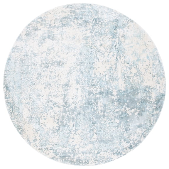 SAFAVIEH Mirage Montana Abstract Area Rug, Aqua, 7' x 7' Round