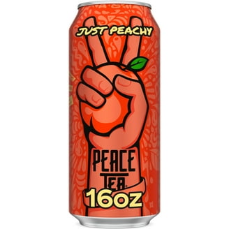 peace store　8枚 Peace Tea Sweet Peach Flavor, No Color Added, 23oz Cans - Pack of
