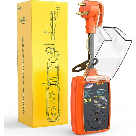 Nilight 30Amp RV 125V 3750W 2100J Surge Protector