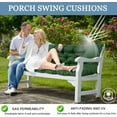 thumbnail image 4 of Swing Replacement Cushions, Swing Cushions 3 Seater Replacement, 2-3 Seater Bench Cushions for Porch Swing Cushions Outdoor, Waterproof Garden Recliner Seat Cushions（Dark Green 40*60in）, 4 of 6