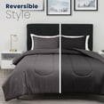 thumbnail image 2 of Martex 2-Piece Twin Reversible Comforter Set | Super Soft Lightweight | Graphite/Ebony, 2 of 9