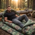 thumbnail image 6 of Ultralight Camouflage Camping Sleeping Bag,Thick Insulated Cotton Envelope Sleeping Bag,Waterproof Portable Rectangular Sleeping Bag for Adults Kids,Cold Weather Camping Hiking Fishing Emergency Use, 6 of 7